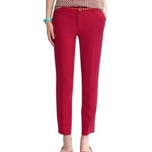 Banana Republic Vibrant Red Cropped Pants